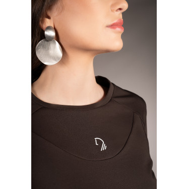 Polo a maniche lunghe Arezzo Function Lauria Garrelli Marrone scuro