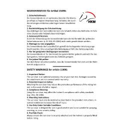 Visiera per casco Sunblock HKM Nero