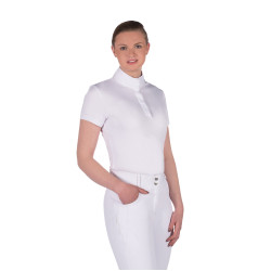 Polo da concorso Hunter maniche corte HKM Bianco