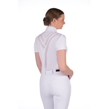 Polo da concorso Hunter maniche corte HKM Bianco