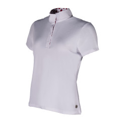 Polo da concorso Hunter maniche corte HKM Bianco