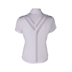 Polo da concorso Hunter maniche corte HKM Bianco