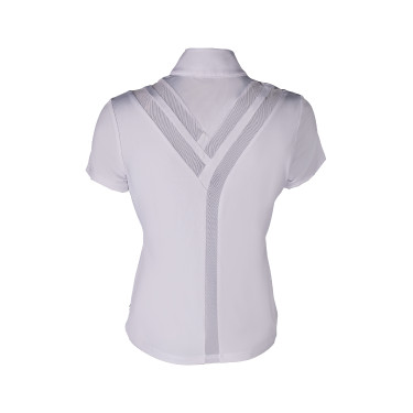 Polo da concorso Hunter maniche corte HKM Bianco