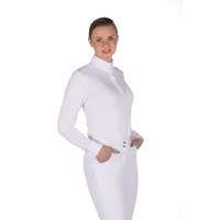 Polo da concorso Hunter a maniche lunghe HKM Bianco Polo da concorso Hunter a maniche lunghe HKM Bianco