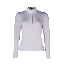 Polo da concorso Hunter a maniche lunghe HKM Bianco