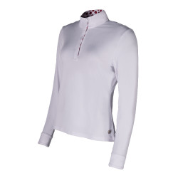 Polo da concorso Hunter a maniche lunghe HKM Bianco
