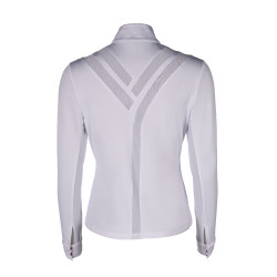 Polo da concorso Hunter a maniche lunghe HKM Bianco