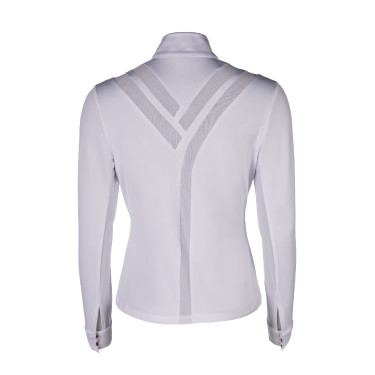 Polo da concorso Hunter a maniche lunghe HKM Bianco