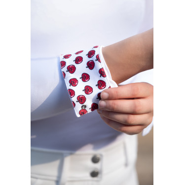 Polo da concorso Hunter a maniche lunghe HKM Bianco