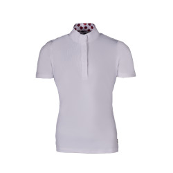Polo da concorso Hunter Kids maniche corte HKM Bianco
