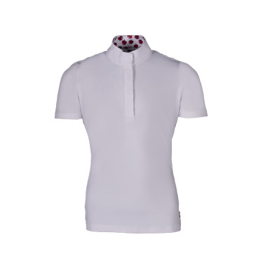 Polo da concorso Hunter Kids maniche corte HKM Bianco