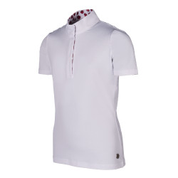 Polo da concorso Hunter Kids maniche corte HKM Bianco