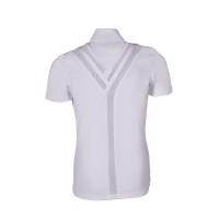 Polo da concorso Hunter Kids maniche corte HKM Bianco