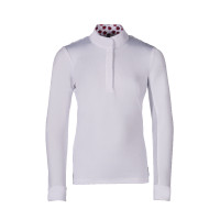Maglia da gara Hunter Kids a maniche lunghe HKM Bianco Maglia da gara Hunter Kids a maniche lunghe HKM Bianco