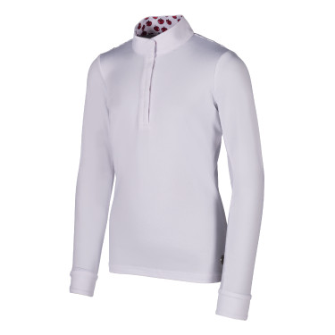 Maglia da gara Hunter Kids a maniche lunghe HKM Bianco