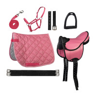 Sella per Shetland set Lucy HKM Rosa