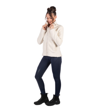 Giacca in pile Cloud HKM Crema Beige