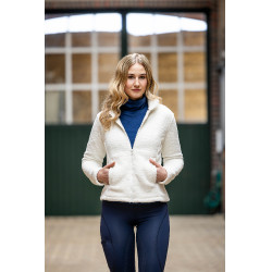 Giacca in pile Cloud HKM Crema Beige