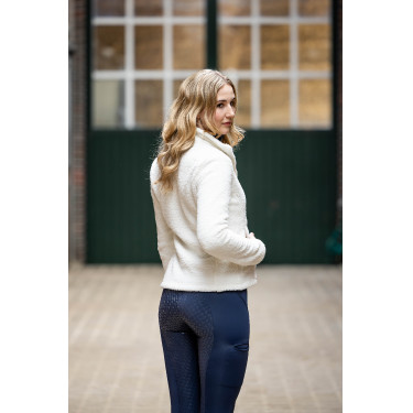 Giacca in pile Cloud HKM Crema Beige