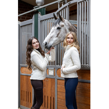 Giacca in pile Cloud HKM Crema Beige