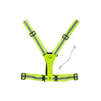 Gilet luminoso a LED HKM Giallo fluo