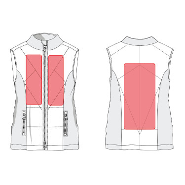 Gilet riscaldato Slimline Style senza batteria HKM Blu scuro