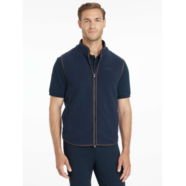 Gilet in pile senza maniche da uomo LeMieux Marina Blu marino