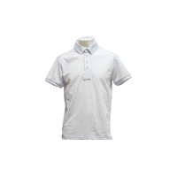 Polo da concorso Flags & Cup a maniche corte da uomo San Remo Bianco