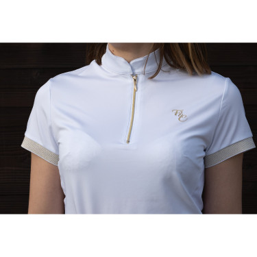 Polo da concorso Flags & Cup Andria donna maniche corte Bianco