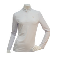 Polo da gara Flags & Cup Andria da donna a maniche lunghe Bianco Polo da gara Flags & Cup Andria da donna a maniche lunghe Bianco