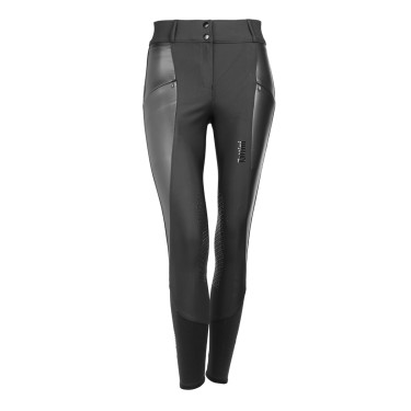 Pantaloni Tattini Melissa con inserti in similpelle Nero