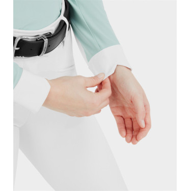Camicia da donna a maniche lunghe Horse Pilot Aerolight Verde acqua Blu