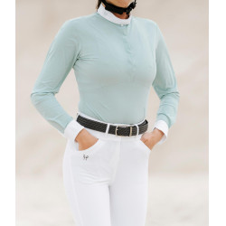 Camicia da donna a maniche lunghe Horse Pilot Aerolight Verde acqua Blu