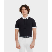 Camicia da concorso Horse Pilot maniche corte Aerolight uomo Notte scura Nero