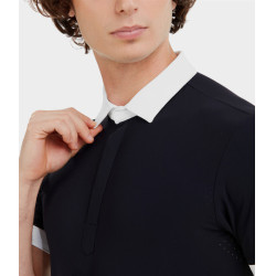 Camicia da concorso Horse Pilot maniche corte Aerolight uomo Notte scura Nero
