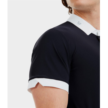 Camicia da concorso Horse Pilot maniche corte Aerolight uomo Notte scura Nero
