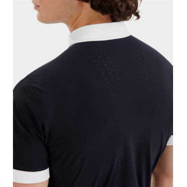 Camicia da concorso Horse Pilot maniche corte Aerolight uomo Notte scura Nero