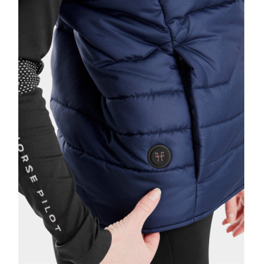 Gilet da equitazione senza maniche riscaldante E-Kelvin da donna Horse Pilot Marina Blu marino