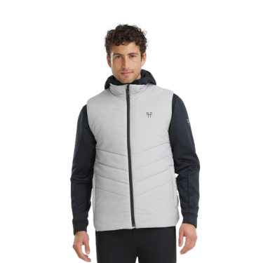 Gilet da equitazione Horse Pilot riscaldante E-Kelvin da uomo senza maniche Grigio chiaro