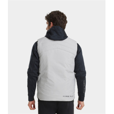 Gilet da equitazione Horse Pilot riscaldante E-Kelvin da uomo senza maniche Grigio chiaro