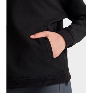 Felpa da equitazione con cappuccio Horse Pilot donna Nero