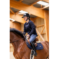 Felpa da equitazione da donna Horse Pilot in lana Merino Notte scura Nero Felpa da equitazione da donna Horse Pilot in lana Merino Notte scura Nero