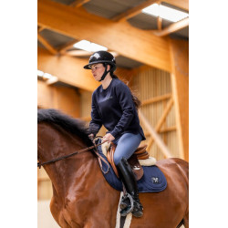 Felpa da equitazione da donna Horse Pilot in lana Merino Notte scura Nero