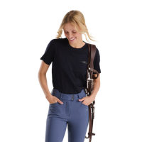 T-shirt da equitazione Horse Pilot in lana Merino da donna Notte scura Nero T-shirt da equitazione Horse Pilot in lana Merino da donna Notte scura Nero