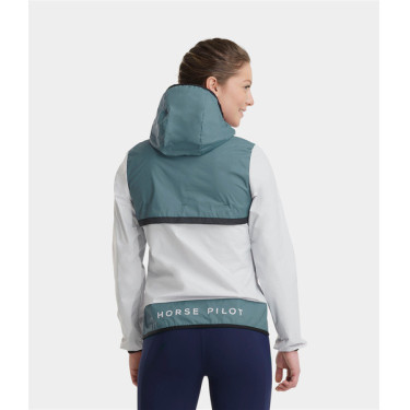 Giacca antipioggia corta da equitazione Horse Pilot Raintech donna Blu nuvola