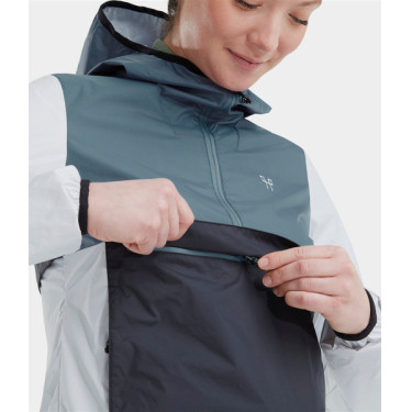 Giacca antipioggia corta da equitazione Horse Pilot Raintech donna Blu nuvola