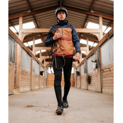 Giacca antipioggia corta da equitazione Horse Pilot Raintech uomo Marrone dorato