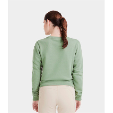 Felpa da equitazione Horse Pilot Team Shirt donna Verde liscio Felpa da equitazione Horse Pilot Team Shirt donna Verde liscio