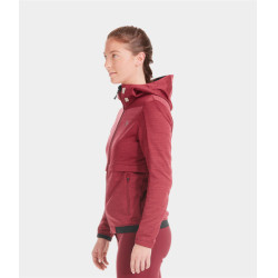 Felpa con zip equitazione Horse Pilot donna Tempest Rosso scuro
