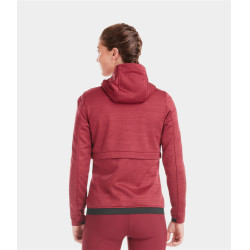 Felpa con zip equitazione Horse Pilot donna Tempest Rosso scuro